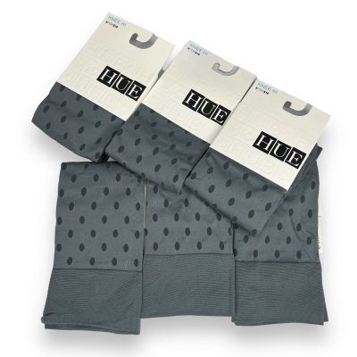 Hue Gray Black Sheer Dot Opaque Knee Hi Socks One Size Fits Most Thunder 6 Pair